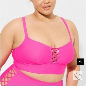 Torrid cute pink bathing suit top